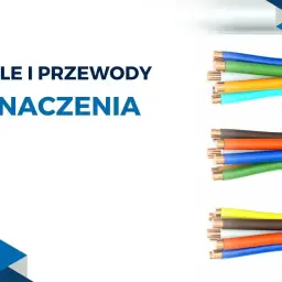 Stare kolory kabli elektrycznych: niebieski, zielony, pomarańczowy, turkusowy, brązowy, żółty.