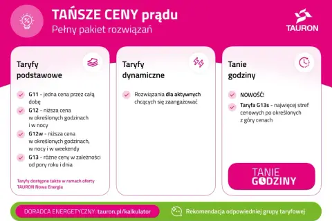 Porównanie taryf Tauron: podstawowe, dynamiczne i tanie godziny. Wybierz najlepszą enea taryfę dla siebie.