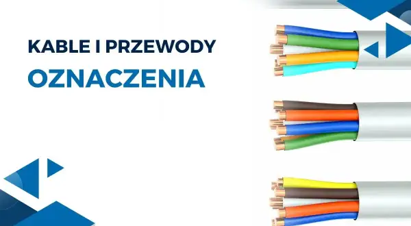 Stare kolory kabli elektrycznych: niebieski, zielony, pomarańczowy, turkusowy, brązowy, żółty.