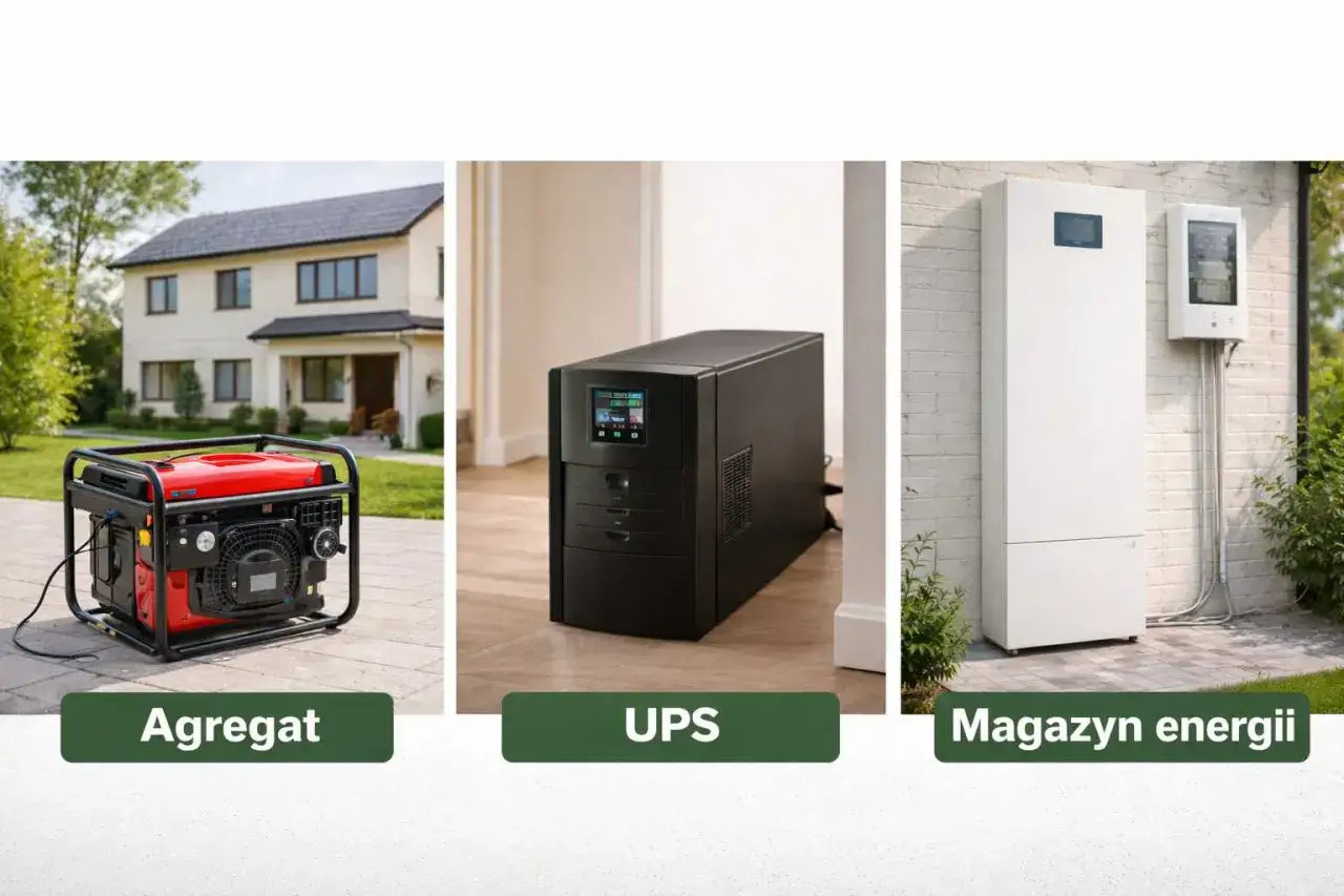 Agregat, UPS i magazyn energii – rozwiązania zapewniające awaryjne zasilanie domu.